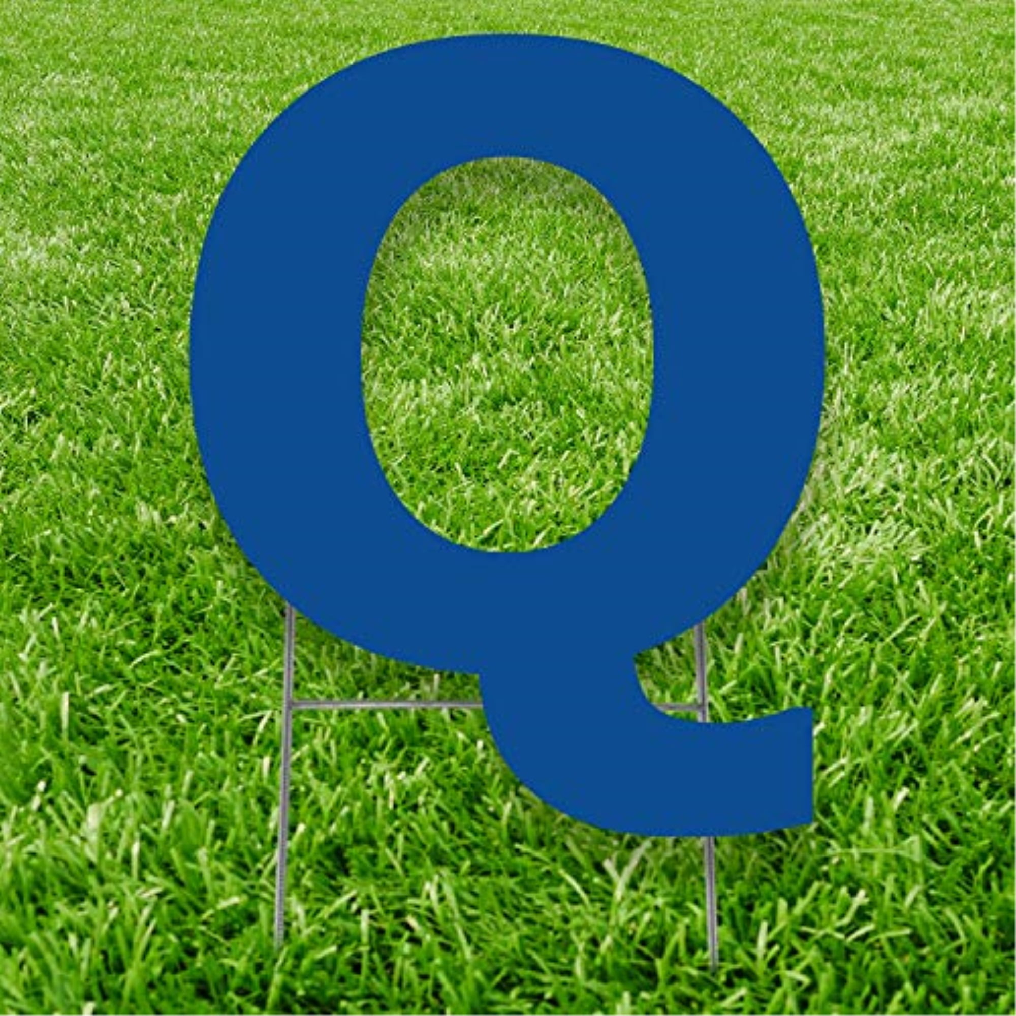 3297 20 x 15 in. Letter Q Yard Sign, Blue