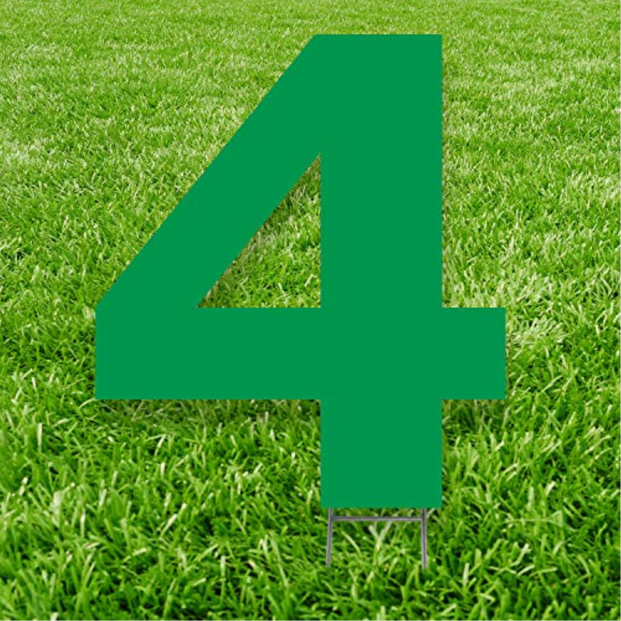 3311 20 x 15 in. Number 4 Yard Sign, Green