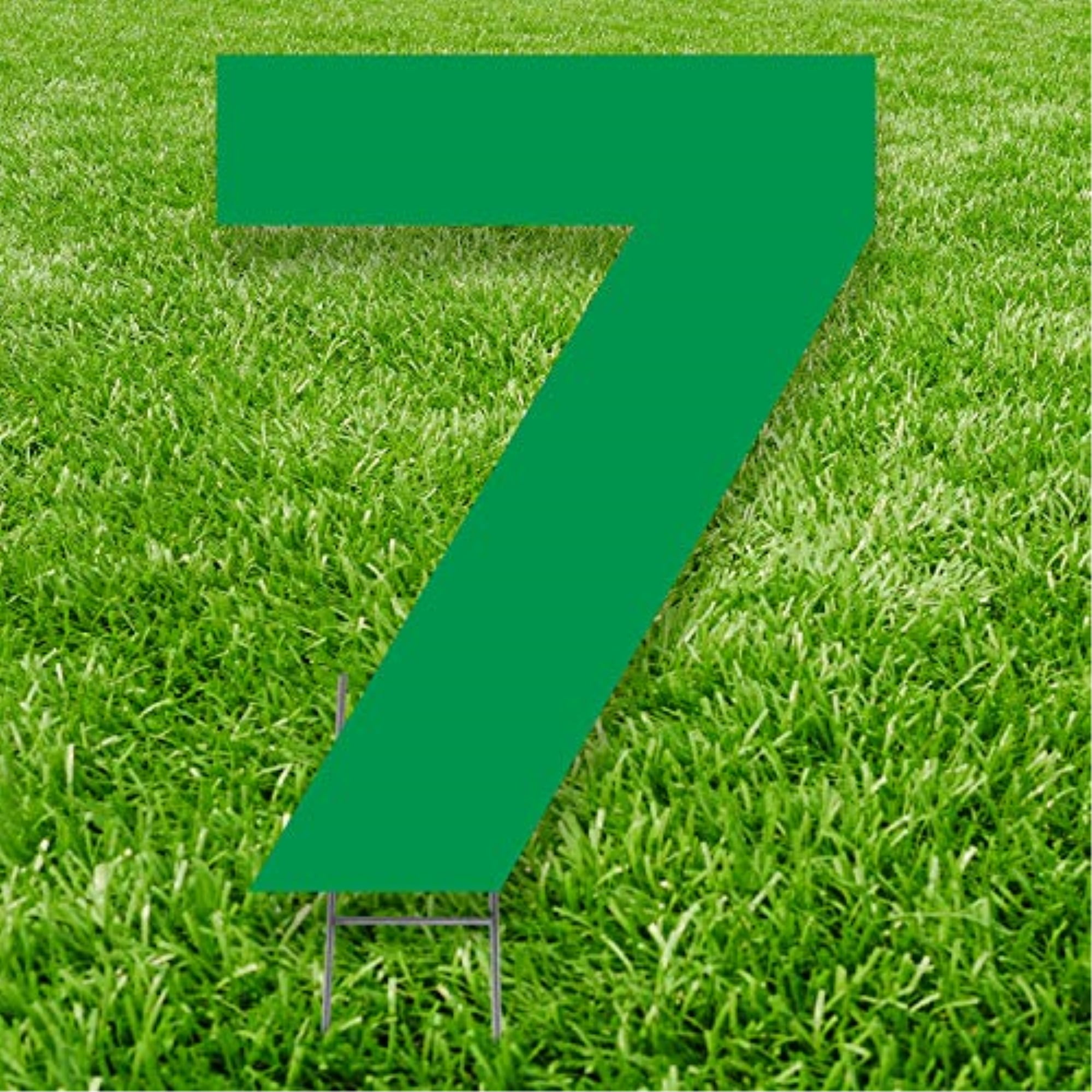 20 x 15 in. Number 7 Yard Sign, Green
