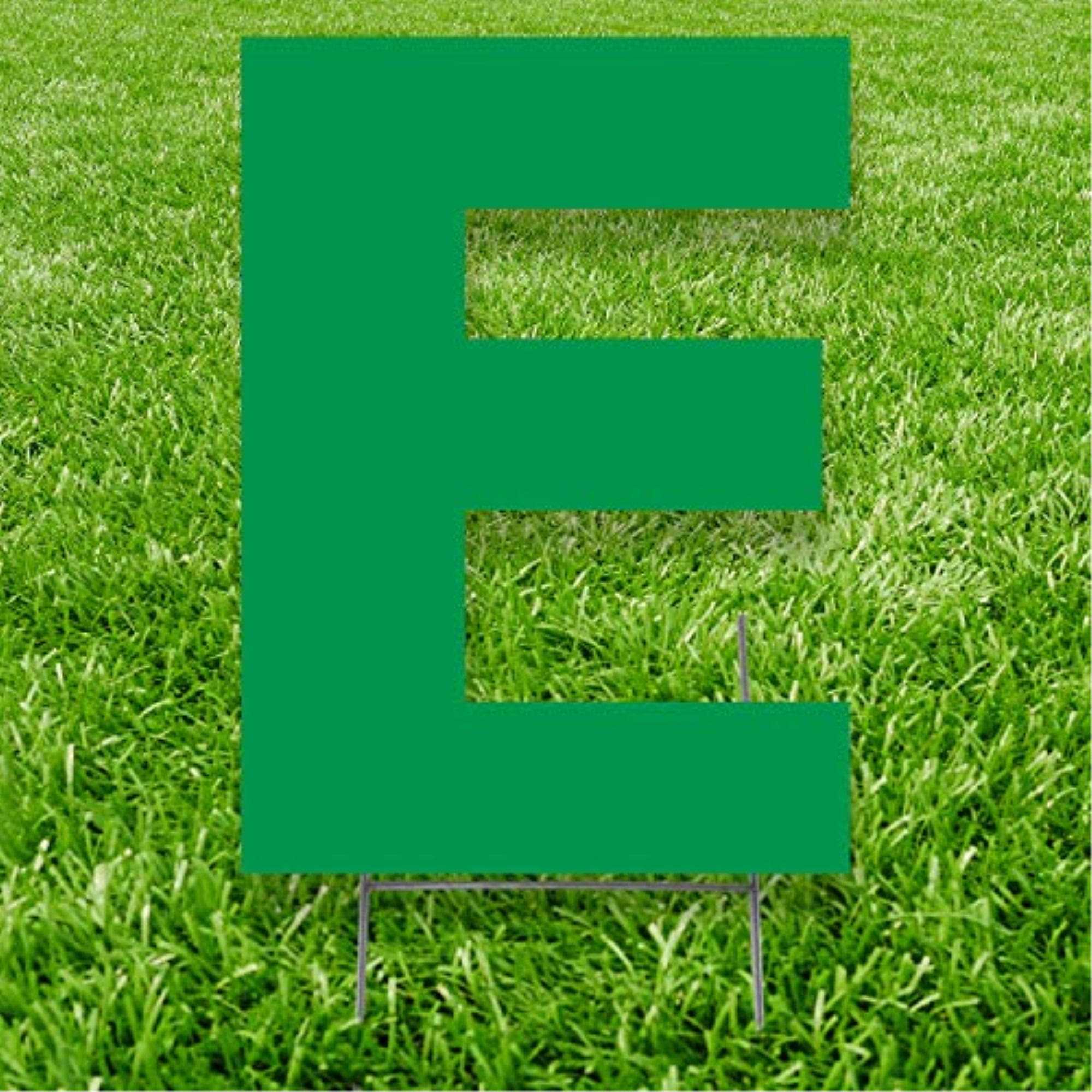 20 x 15 in. Letter E Yard Sign, Green
