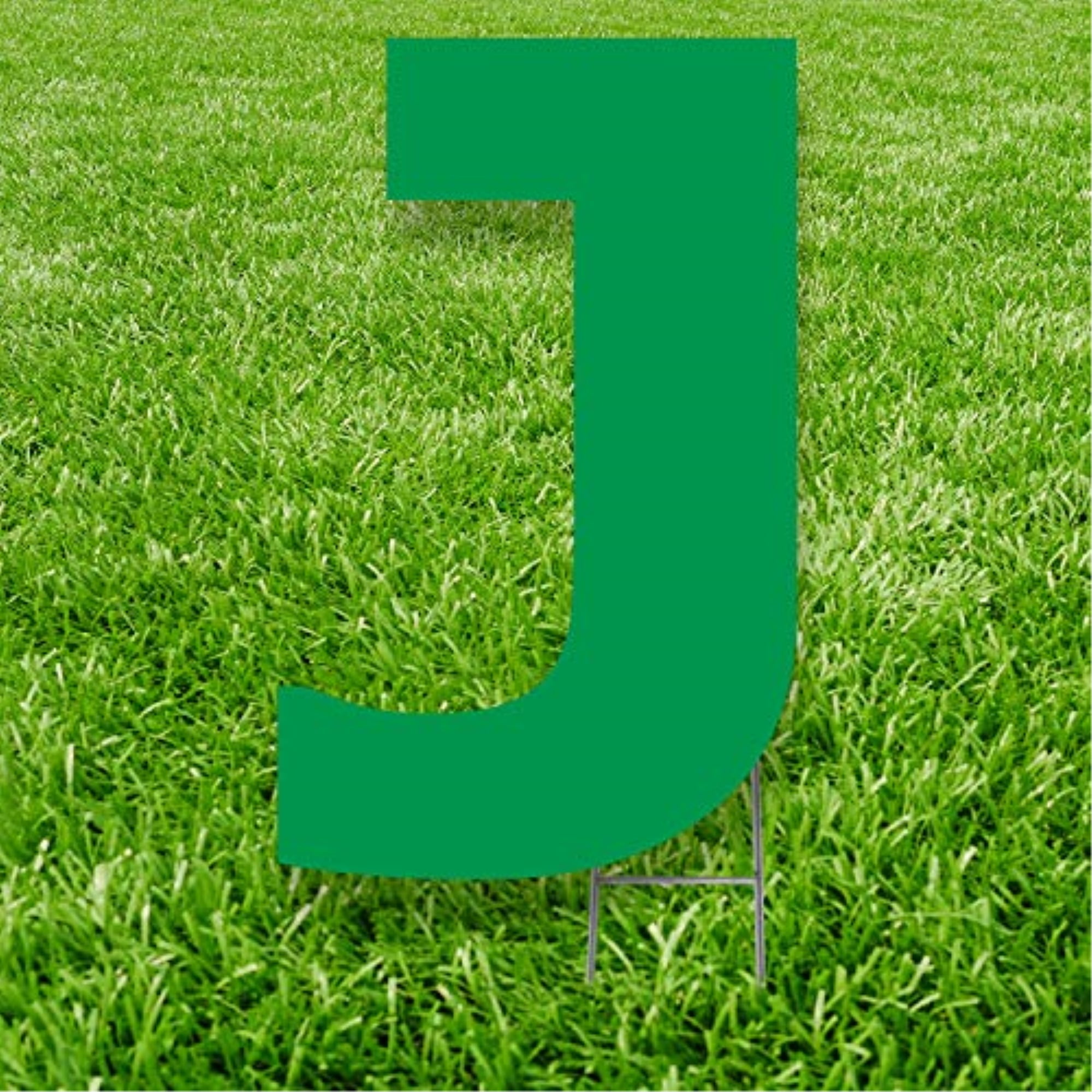 20 x 15 in. Letter J Yard Sign, Green