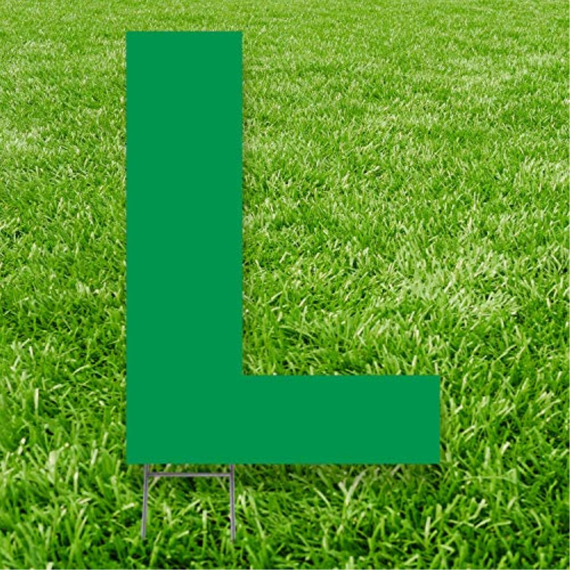 3330 20 x 15 in. Letter L Yard Sign, Green