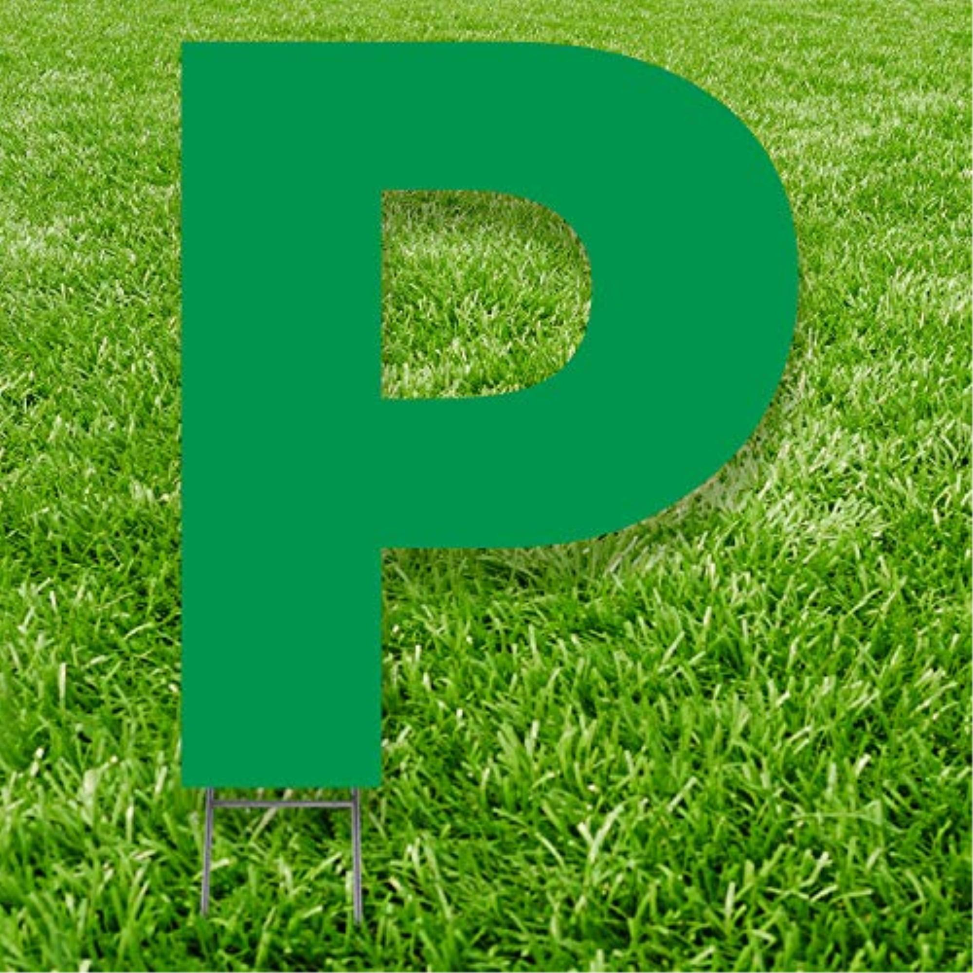 3334 20 x 15 in. Letter P Yard Sign, Green