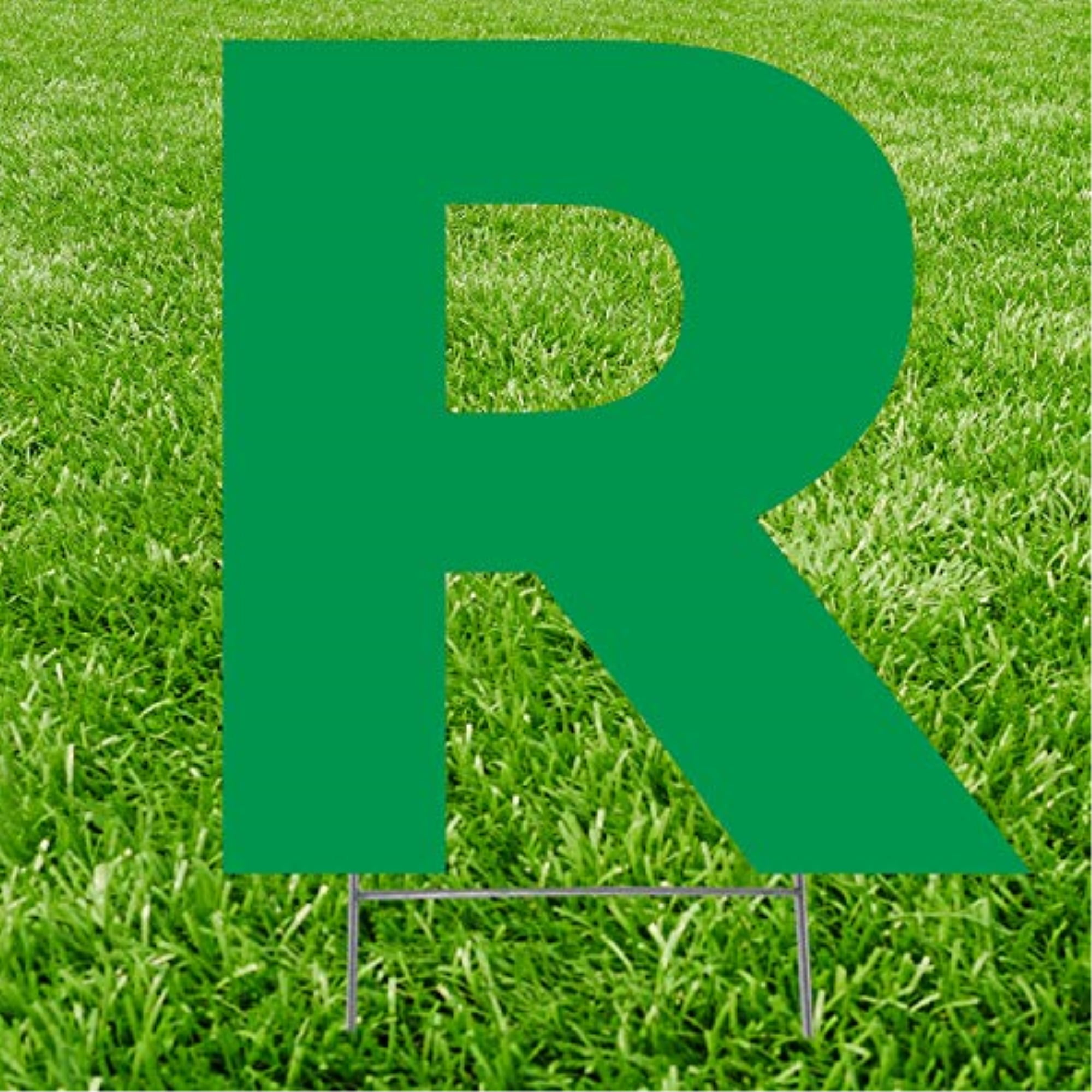 3336 20 x 15 in. Letter R Yard Sign, Green