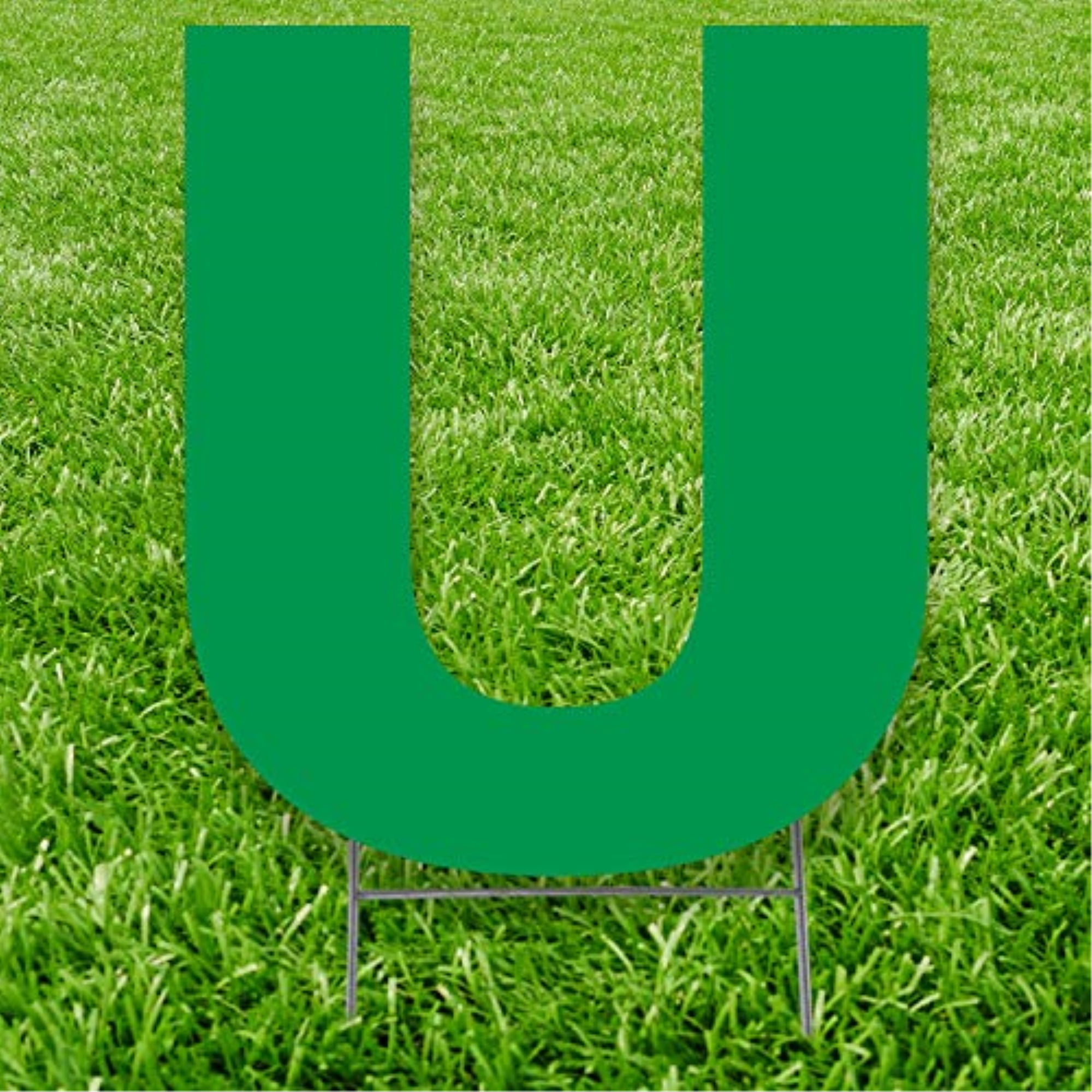 20 x 15 in. Letter U Yard Sign, Green
