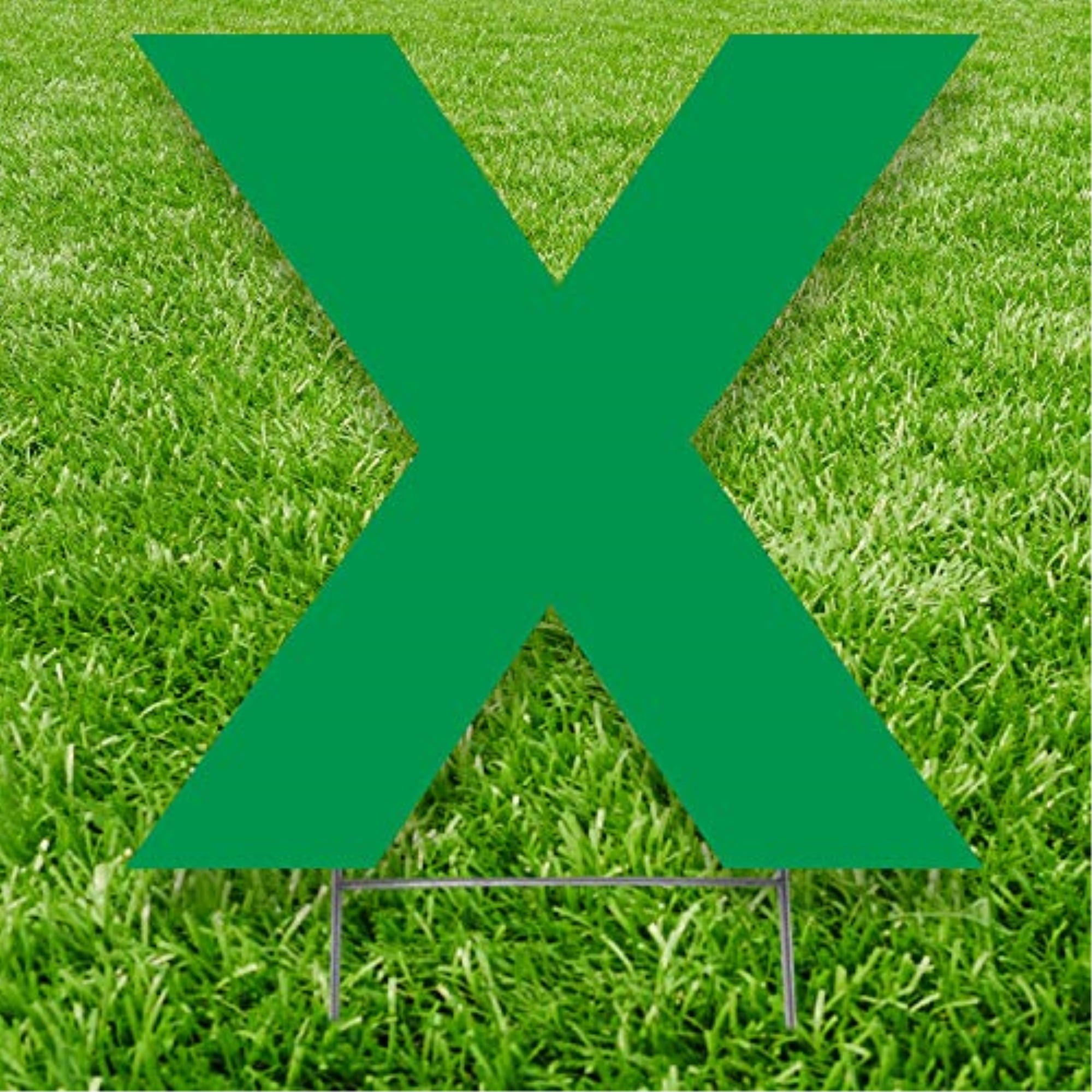 3342 20 x 15 in. Letter X Yard Sign, Green