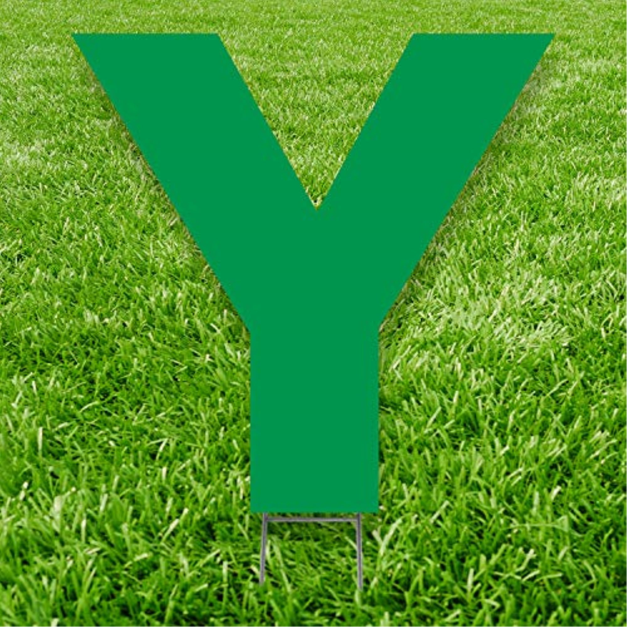 20 x 15 in. Letter Y Yard Sign, Green