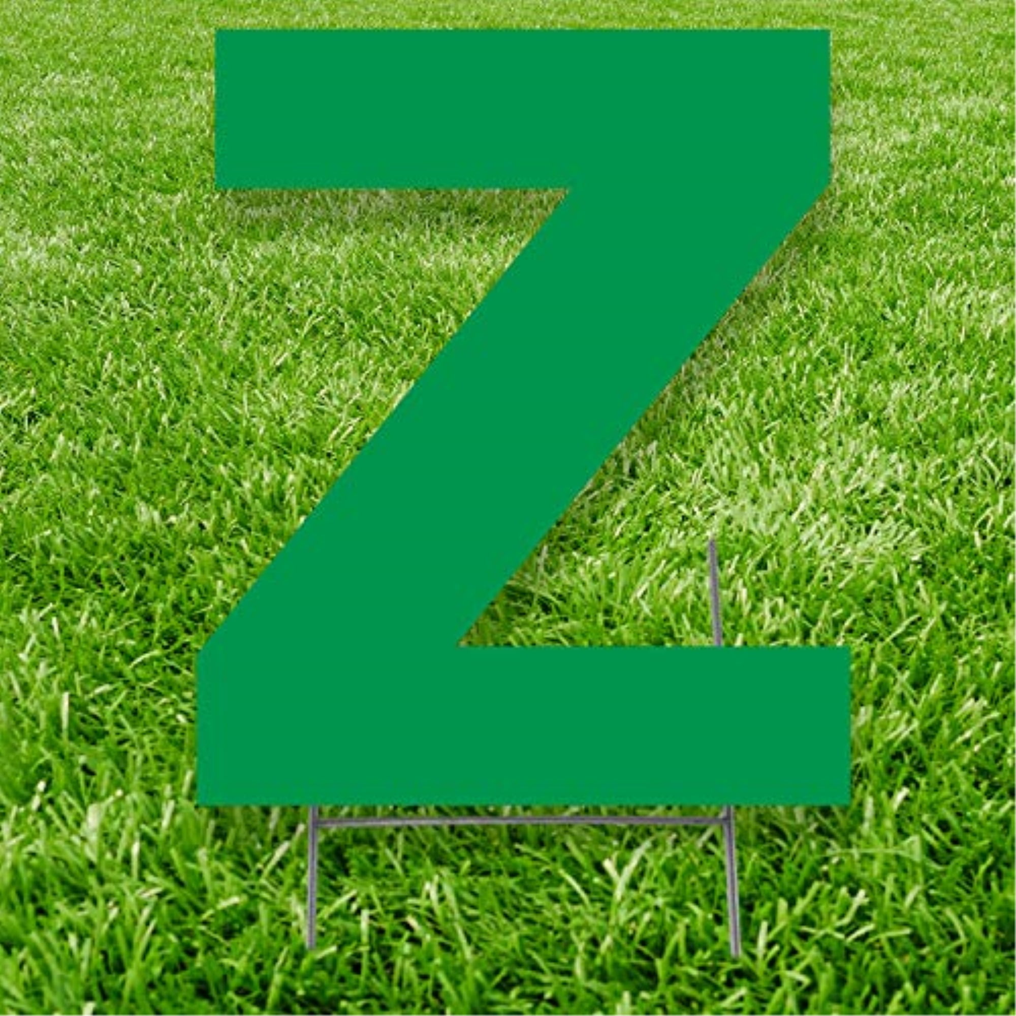 3344 20 x 15 in. Letter Z Yard Sign, Green