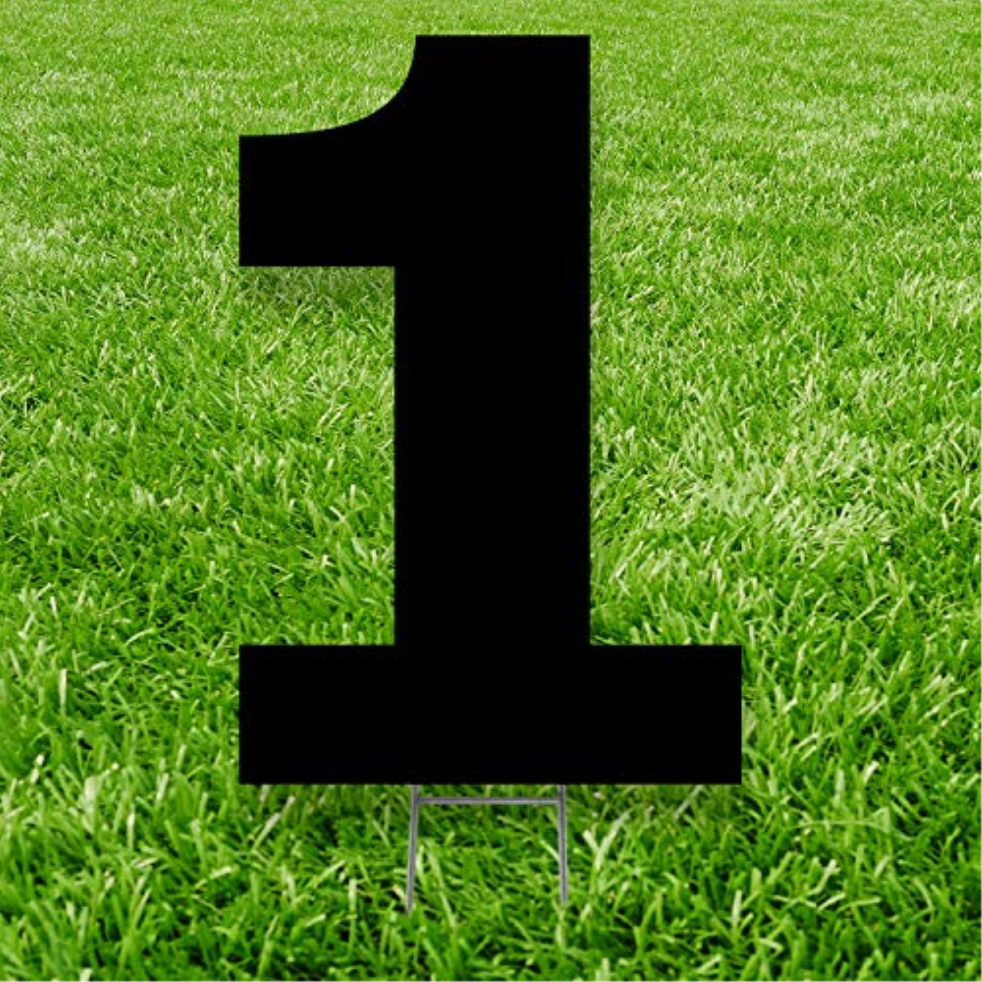 3384 20 x 15 in. Number 1 Yard Sign, Black