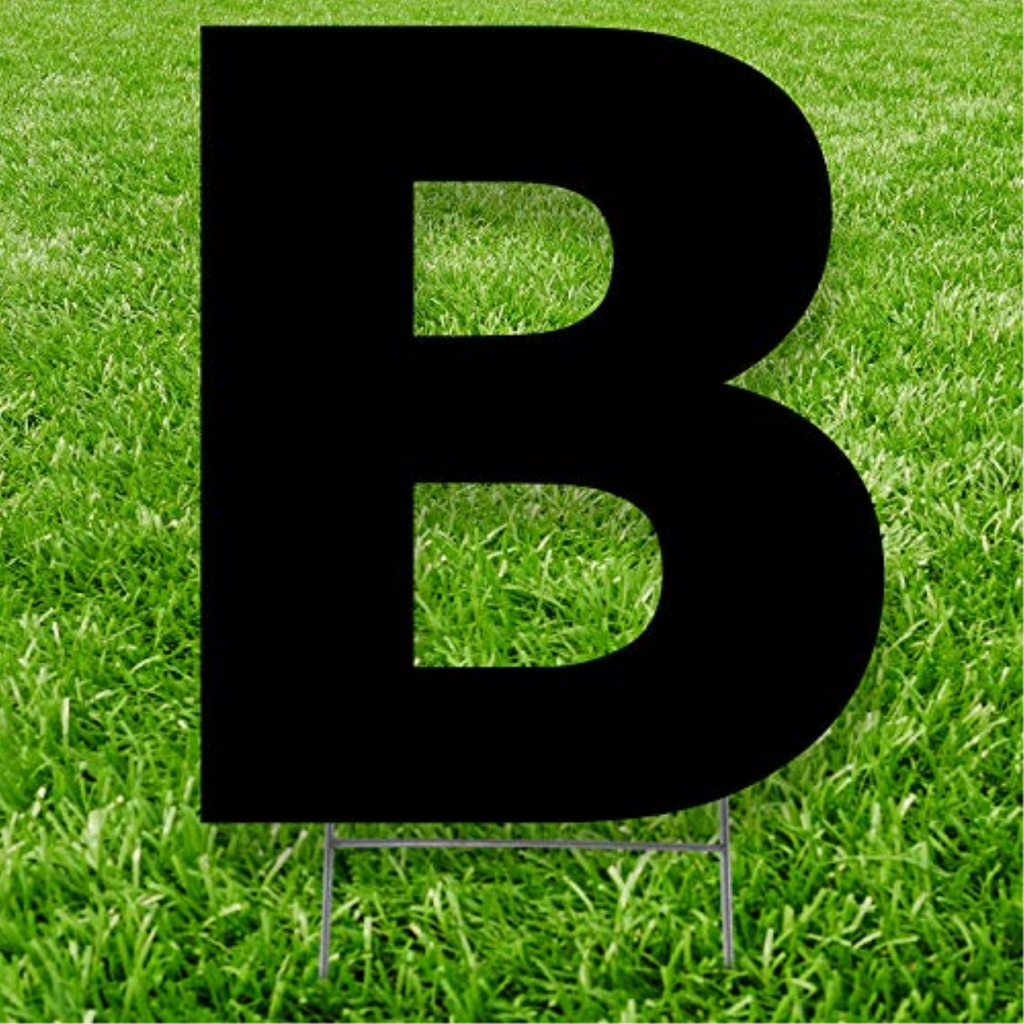 20 x 15 in. Letter B Yard Sign, Black