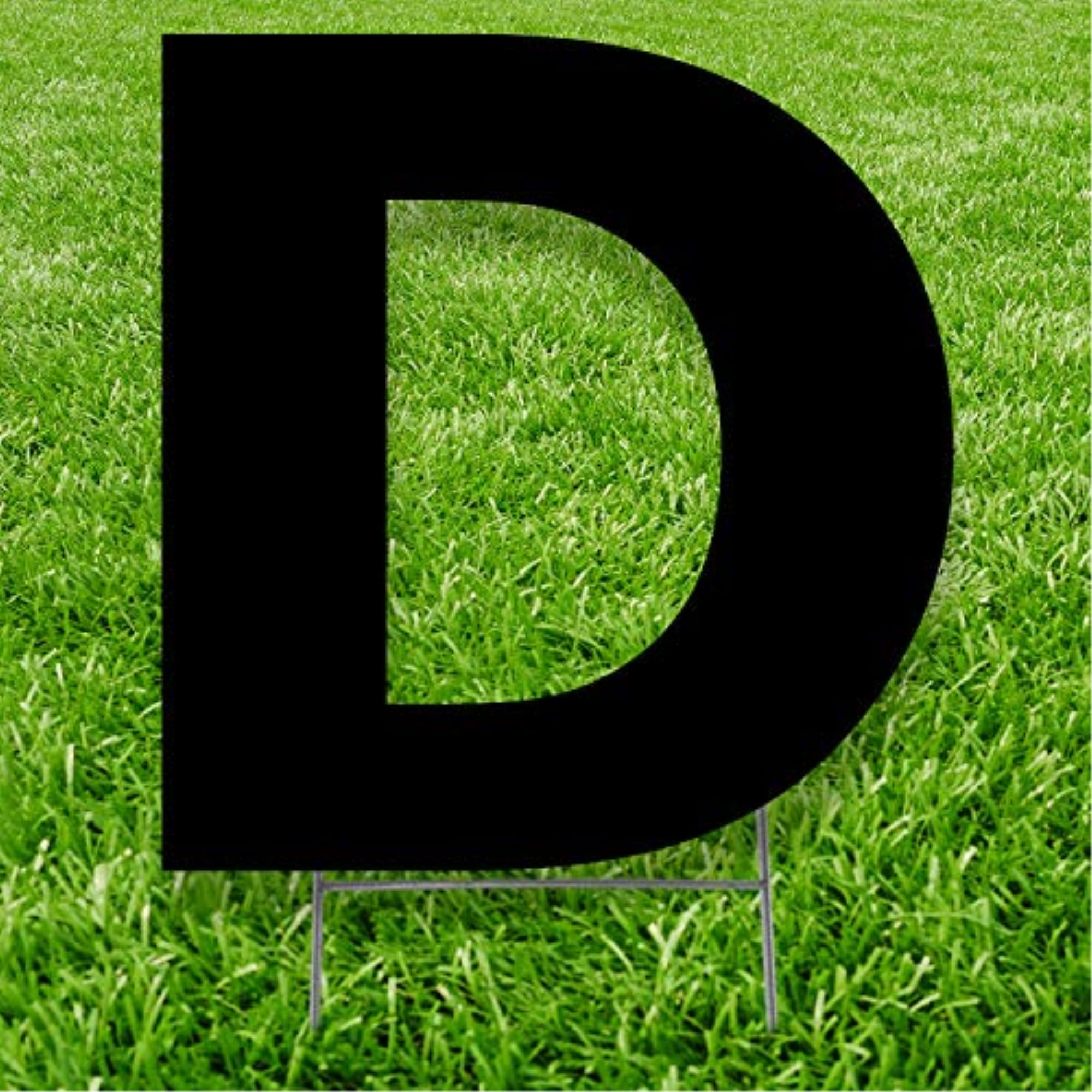 3398 20 x 15 in. Letter D Yard Sign, Black