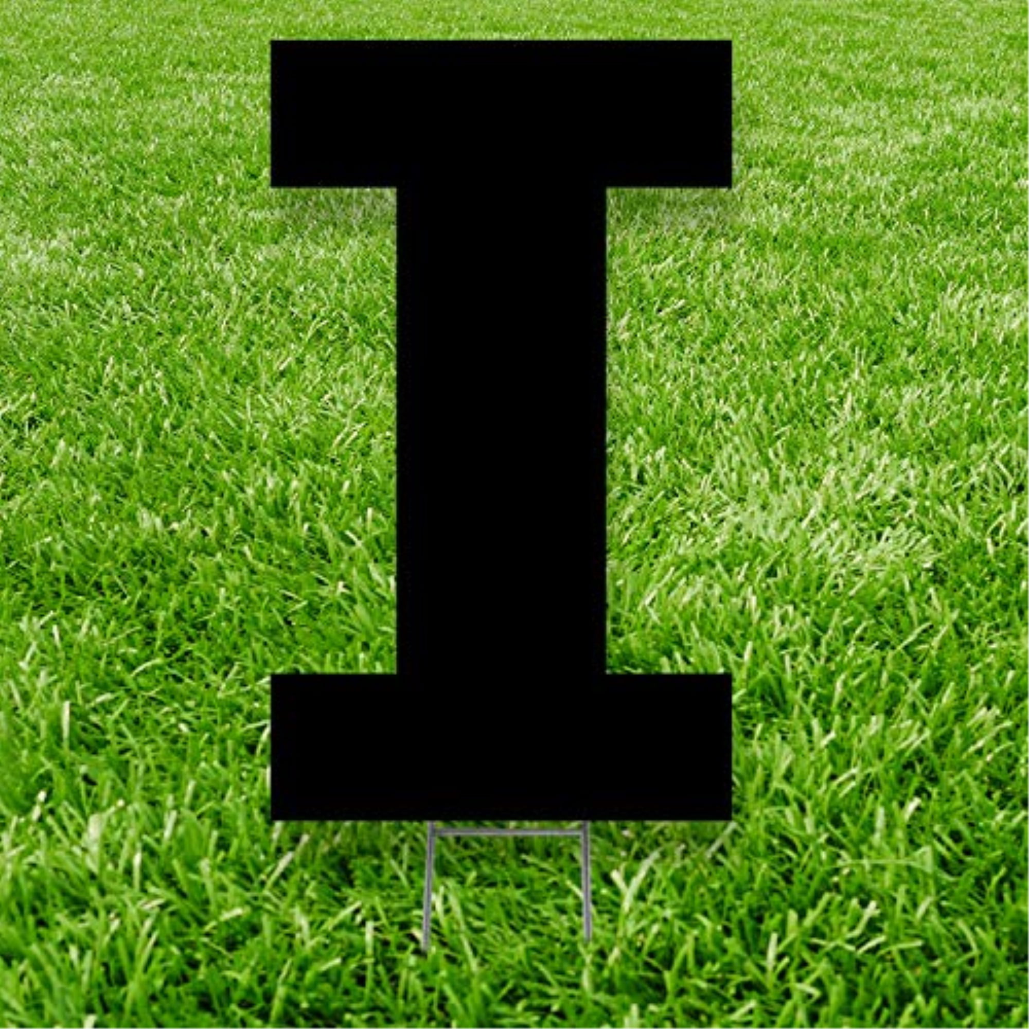 3403 20 x 15 in. Letter I Yard Sign, Black