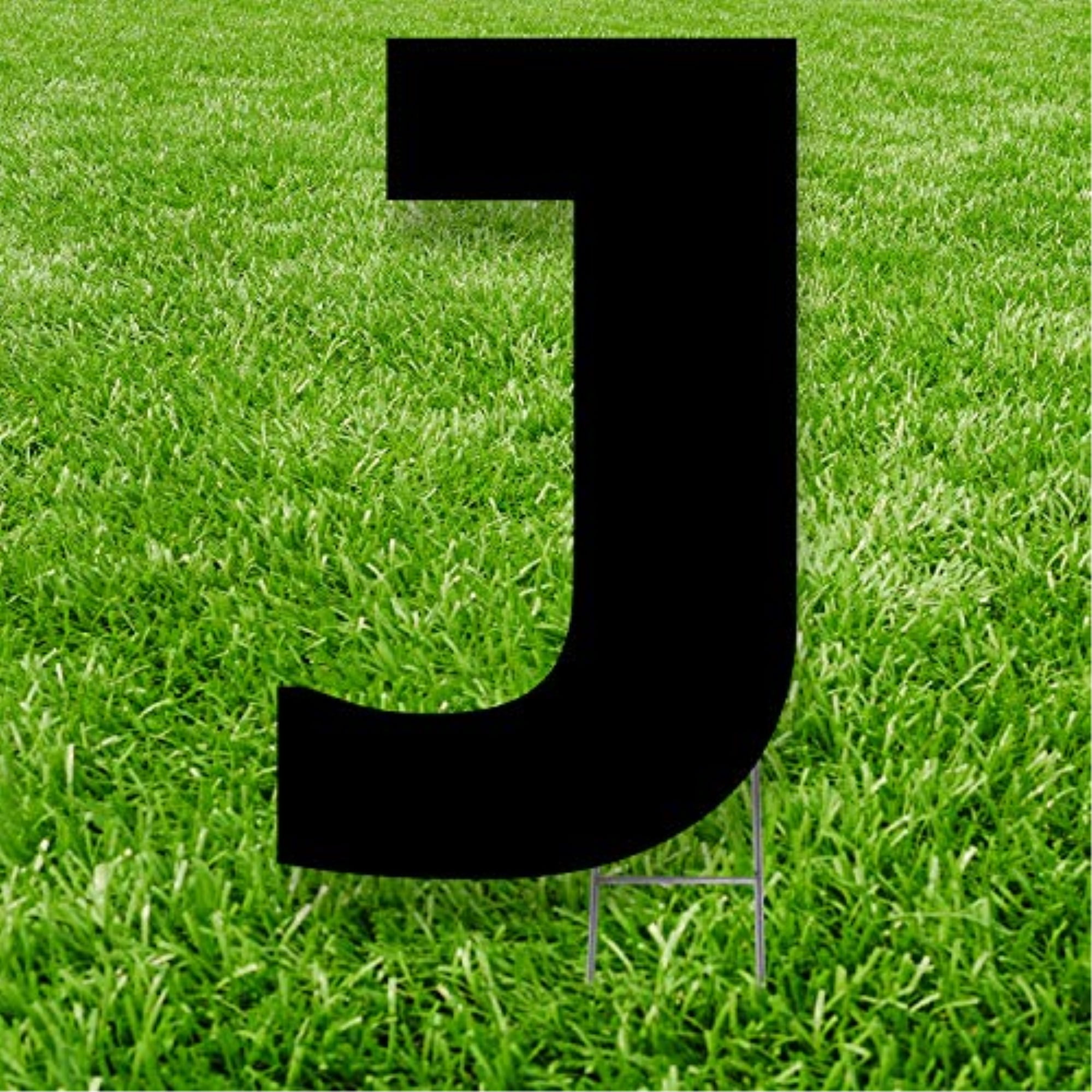 3404 20 x 15 in. Letter J Yard Sign, Black