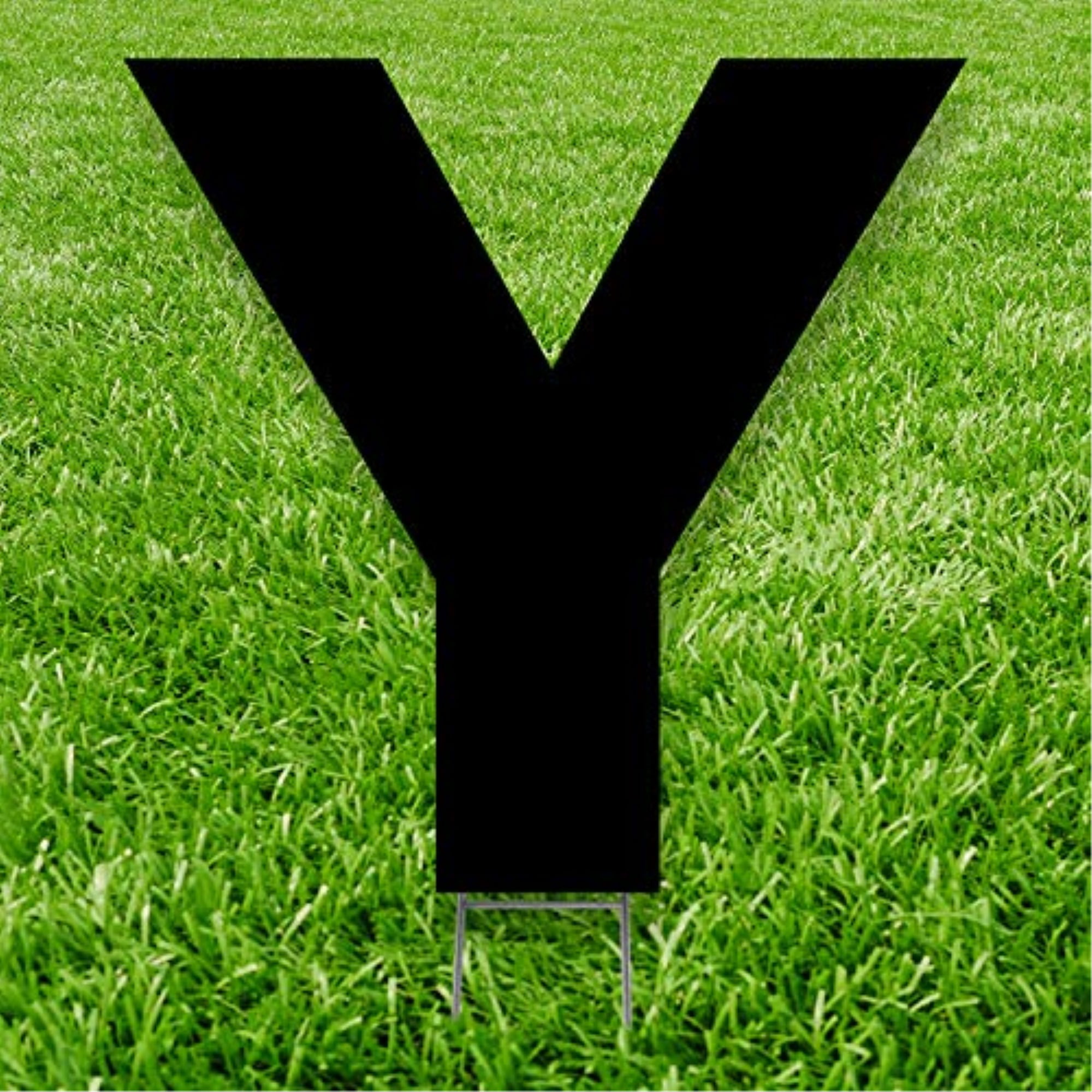 3419 20 x 15 in. Letter Y Yard Sign, Black