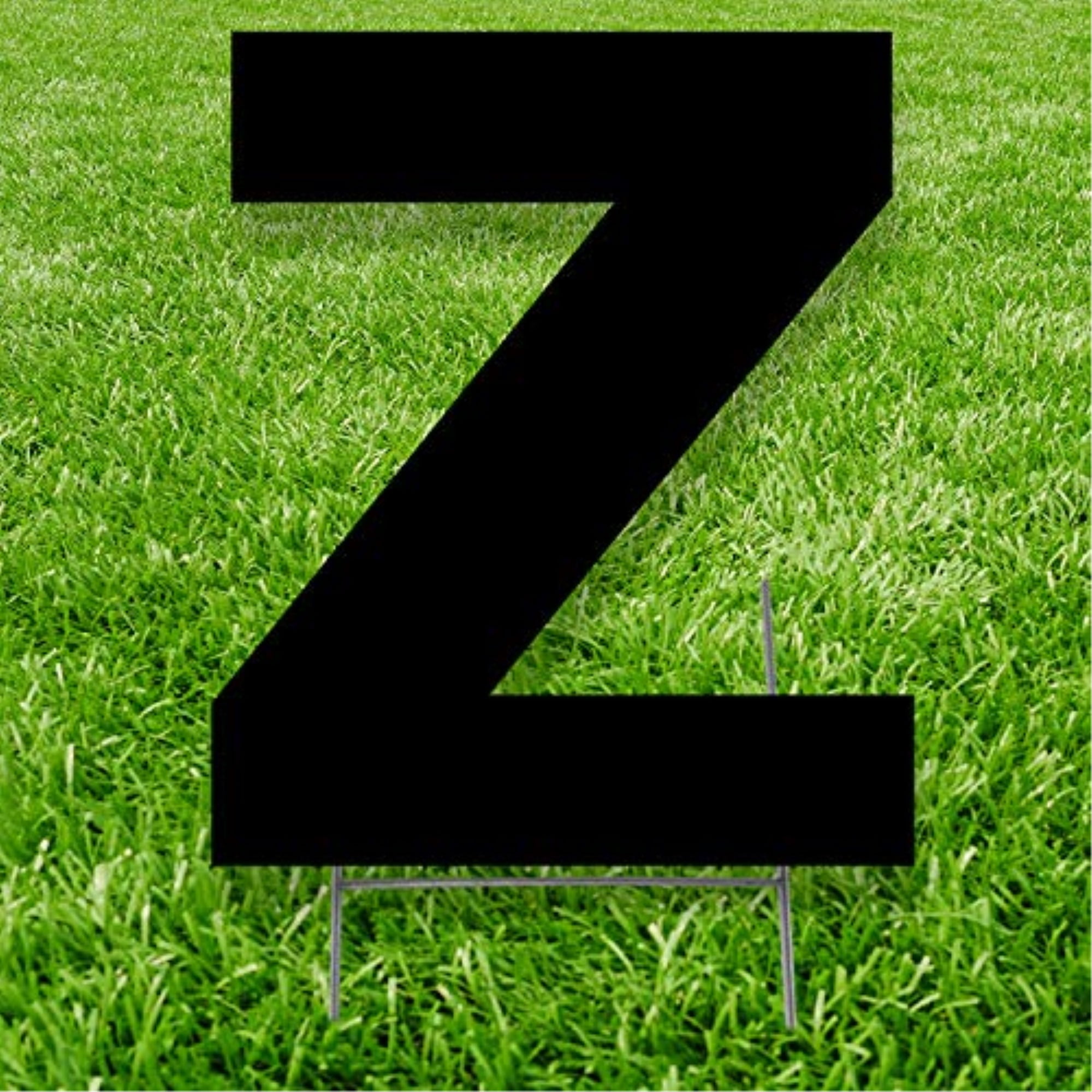 20 x 15 in. Letter Z Yard Sign, Black