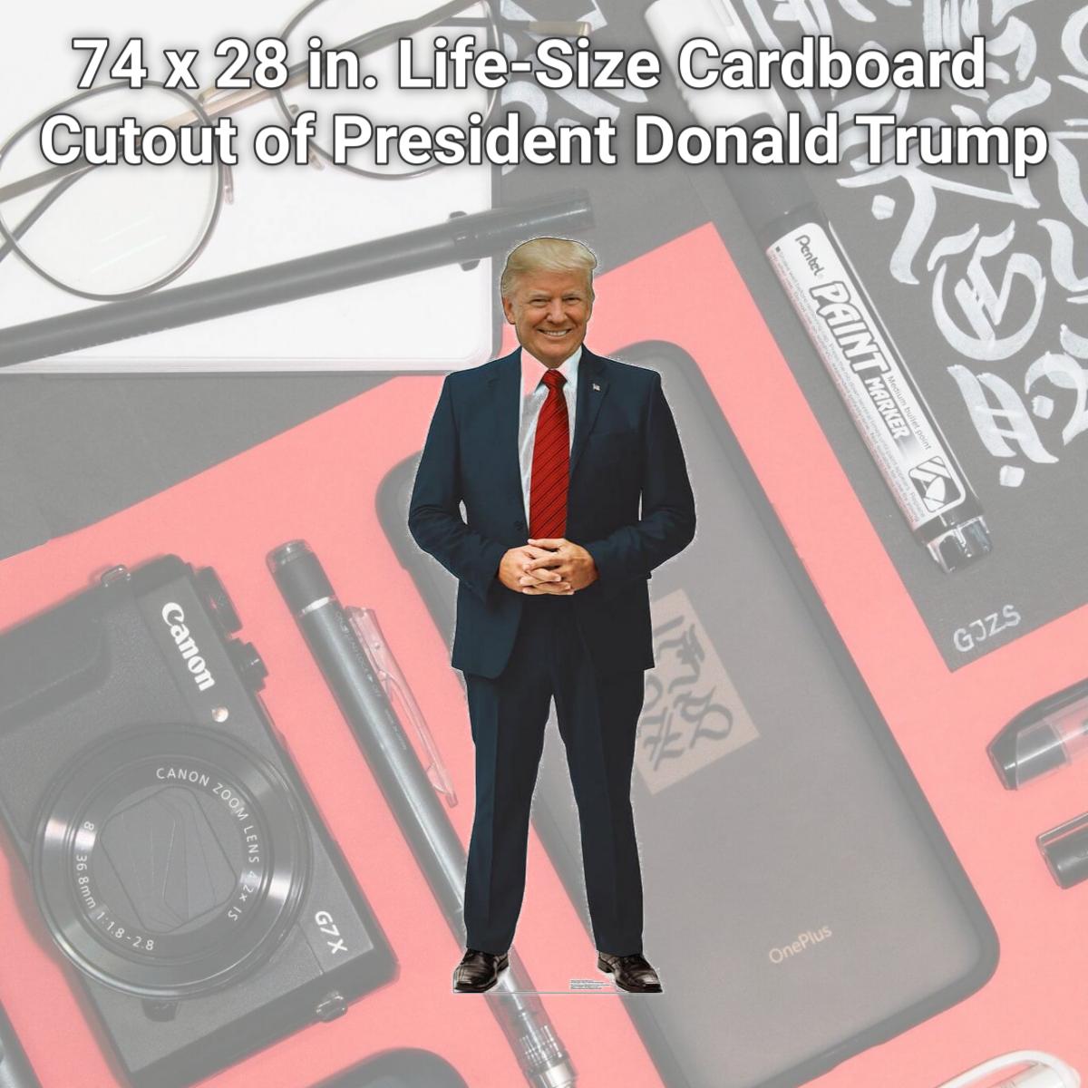 Picture of Advanced Graphics 3046 74 x 28 in. Life-Size Cardboard Cutout of President Donald Trump