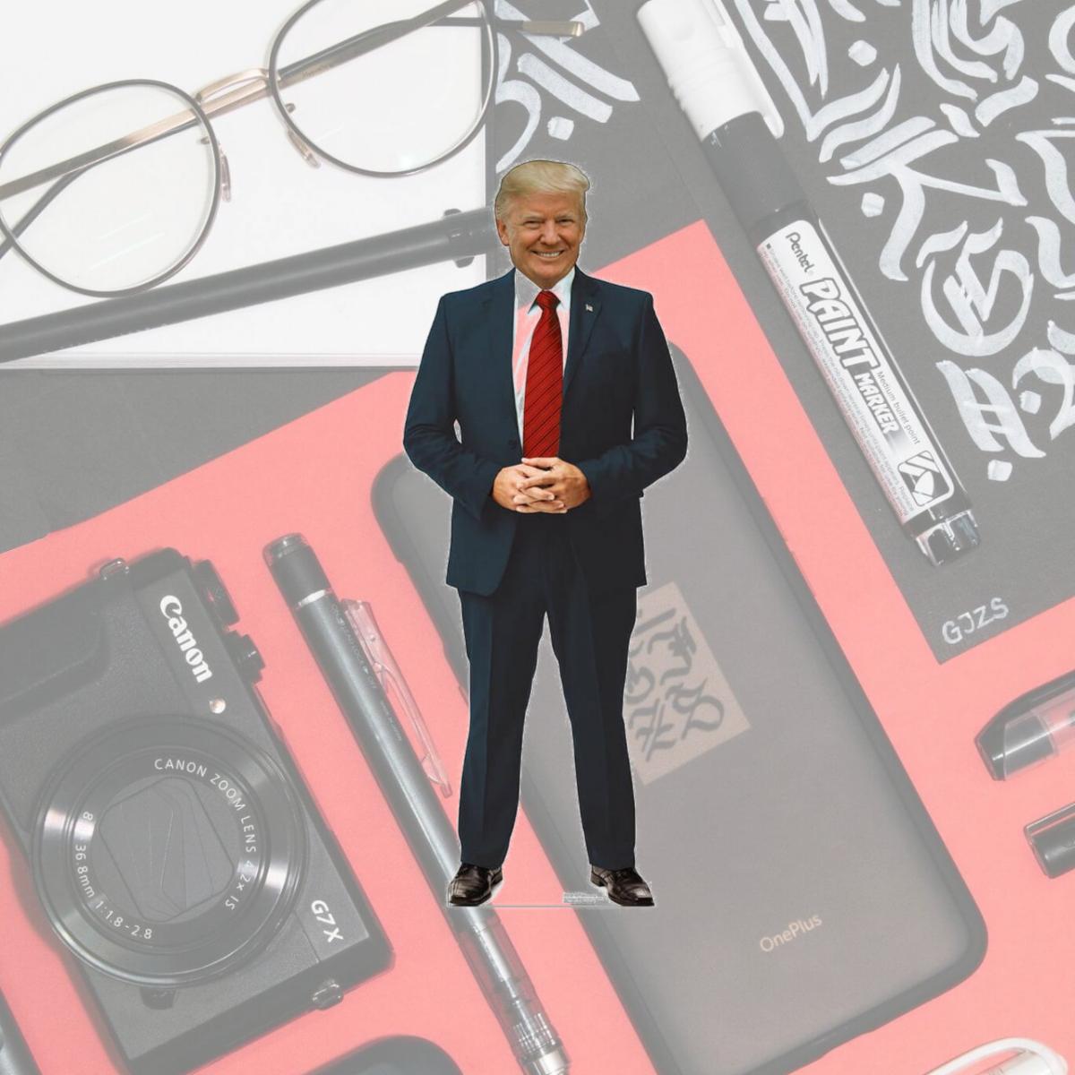 Picture of Advanced Graphics 3046 74 x 28 in. Life-Size Cardboard Cutout of President Donald Trump