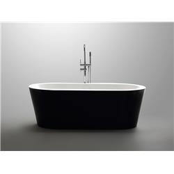 Bt-6812-blk-nf 68 In. Tampa Freestanding Tub Without Faucet