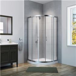SK-NR38-NW Mona Neo Round Shower Enclosure Kit with Acrylic Base without Walls