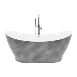 Bt-1088-sl 66 In. Cyclone Silver Freestanding Tub Without Faucet