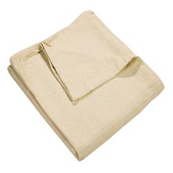 Grant-qn-ivy Home Collection Grant Woven Cotton Throw Blanket, Queen - Ivory