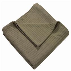 Grant-qn-tpe Home Collection Grant Woven Cotton Throw Blanket, Queen - Taupe