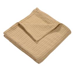 Grant-qn-bge Home Collection Grant Woven Cotton Throw Blanket, Queen - Beige
