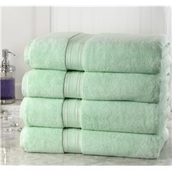 Afzt4bath-jde Soft And Thick Zero Twist Cotton, Pack Of 4 Bath Towels - Jade