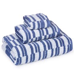 Strst3pc-stw Casa Platino Stratus Stripe Quick Dry Thin Towel Set, Stonewash - One Size, 3 Piece
