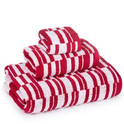 Strst3pc-ssg Casa Platino Stratus Stripe Quick Dry Thin Towel Set, Scarlet Sage - One Size, 3 Piece