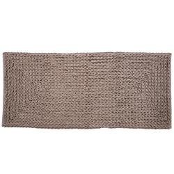 Chenr22x60-tpe Braided Chenille Oversized Bath Rug, Taupe - 22 X 60 In.