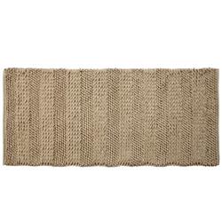 Lbd22x60rg-tpe Braided & Loop Chenille Oversized Bath Rug, Taupe - 22 X 60 In.