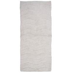 Wave22x60-wht Casa Platino Plush Absorbent Oversized Wave Bath Rug, White - 22 X 60 In.