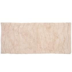 Wave22x60-ivy Casa Platino Plush Absorbent Oversized Wave Bath Rug, Ivory - 22 X 60 In.
