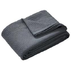 Ccbkt-tw-cgy All Season Ring Spun Cotton Blanket, Charcoal Gray - Twin Size