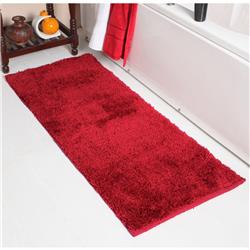 Mcsrg24x60-red Micro Shag Soft Bath Rug, Red - 24 X 60 In.