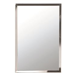 Us-3-8-2430-b 24 X 30 In. Urban Rectangle Wall Mirror With 0.375 In. Frame - Brushed Stainless Steel