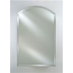 24 X 35 In. Radiance Frameless Beveled Arch Top Mirror With Decorative Transitional Polished Chrome Tilt Brackets