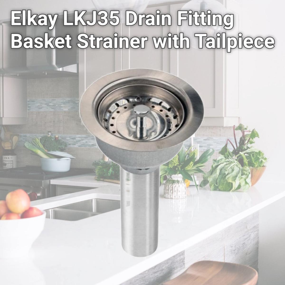 Picture of Elkay LKJ35 Drain Fitting Basket Strainer with Tailpiece