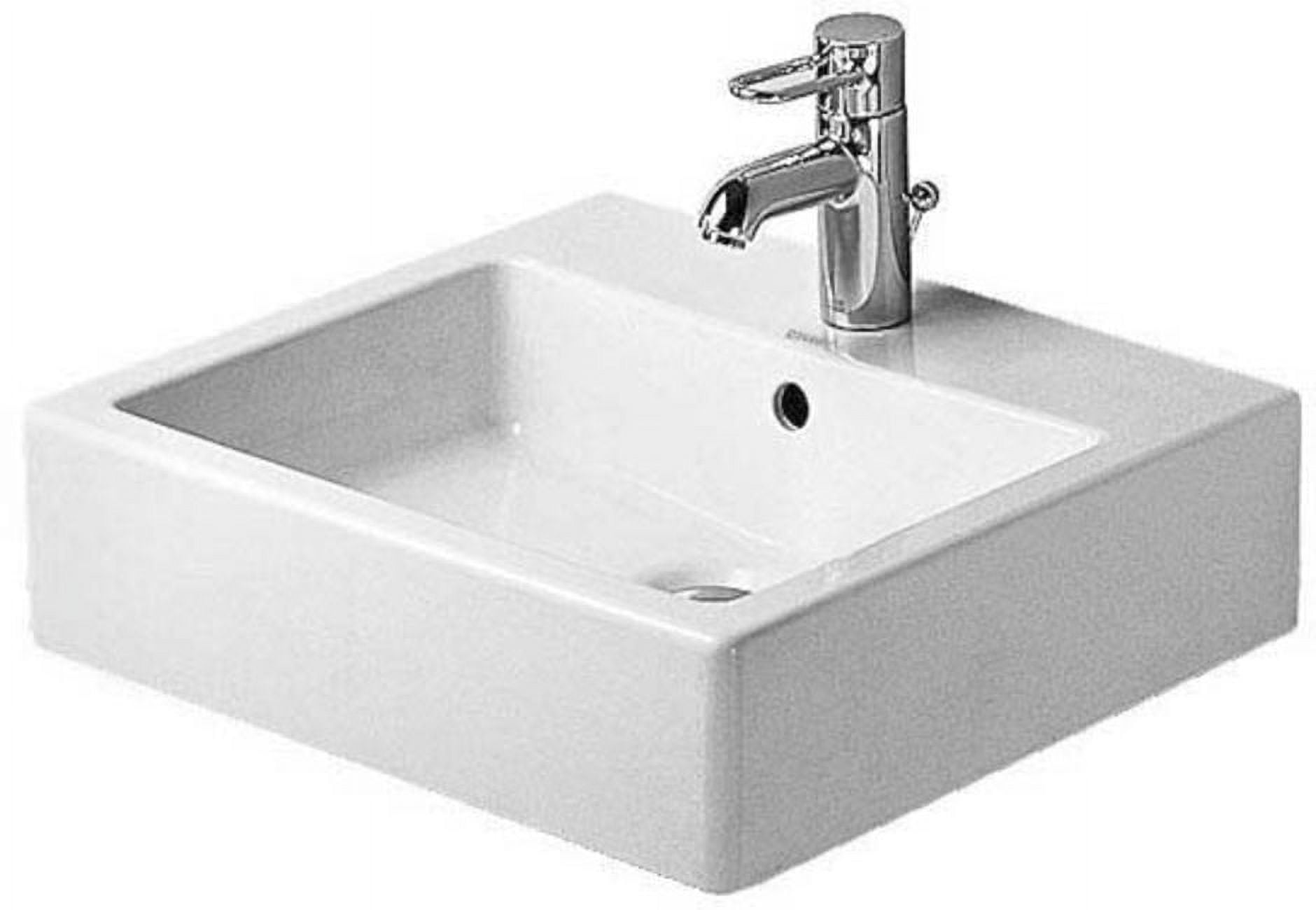 454500000 Vero Wall Mount Bathroom Sink With Overflow And 1 Tap Platform