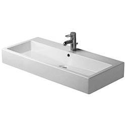 454100026 Vero Wall Mount Bathroom Sink With Overflow And Tap Platform