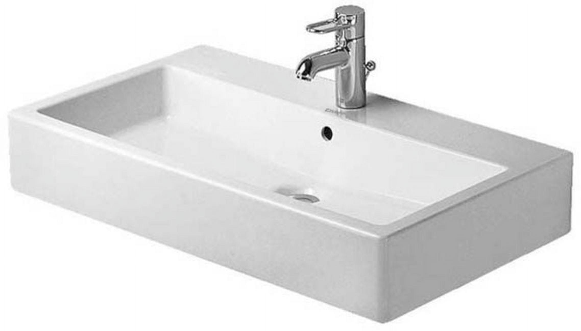 454700000 Vero Wall Mount Bathroom Sink With Overflow And 1 Tap Platform