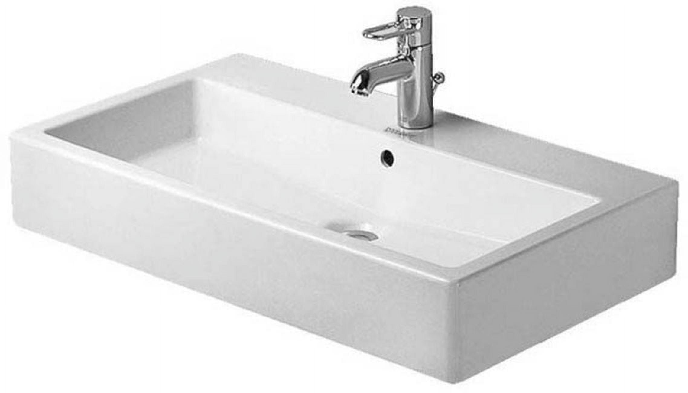 454800000 Vero Wall Mount Bathroom Sink With Overflow And 1 Tap Platform