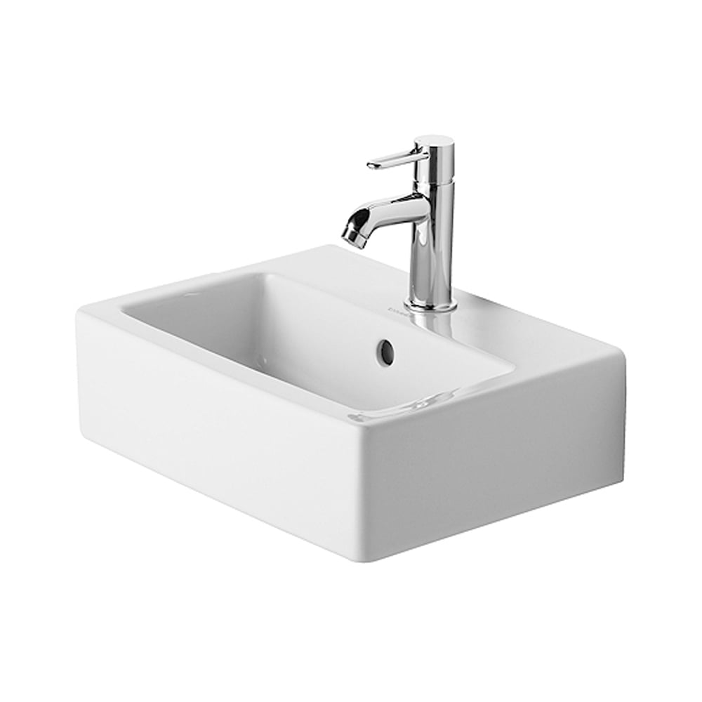 454600000 Vero Wall Mount Bathroom Sink With Overflow And Tap Platform