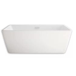 Ams Lux Res Acrylics 2766034.02 White Sedona Loft 62-0.75 Soaking Bathtub For Fr Standing Installation With Center Drain