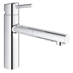 Grohe 31453001 Concetto Single-handle Pull-out Kitchen Faucet With Dual Spray, Starlight Chrome