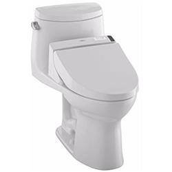 Toto Mw6042044cefg-01 Ultramax Ii Connect Plus Toilet, 1.28 Gpf With Washlet C200, Cotton