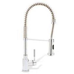 441753 Meridian Single Handle Pull-down Spray Kitchen Faucet, Polished Chrome
