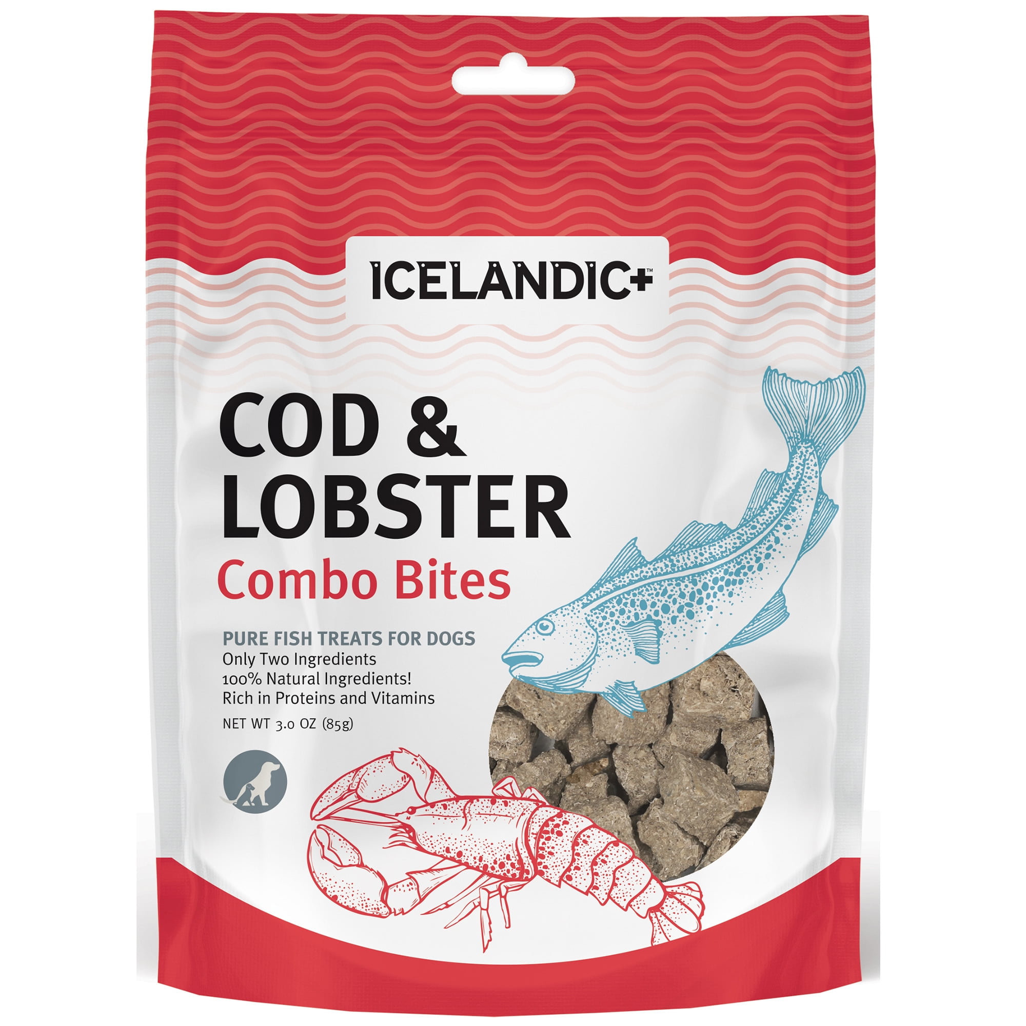 Ih82913 3.25 Oz Cod & Lobster Combo Bites Fish Dog Treat Bag