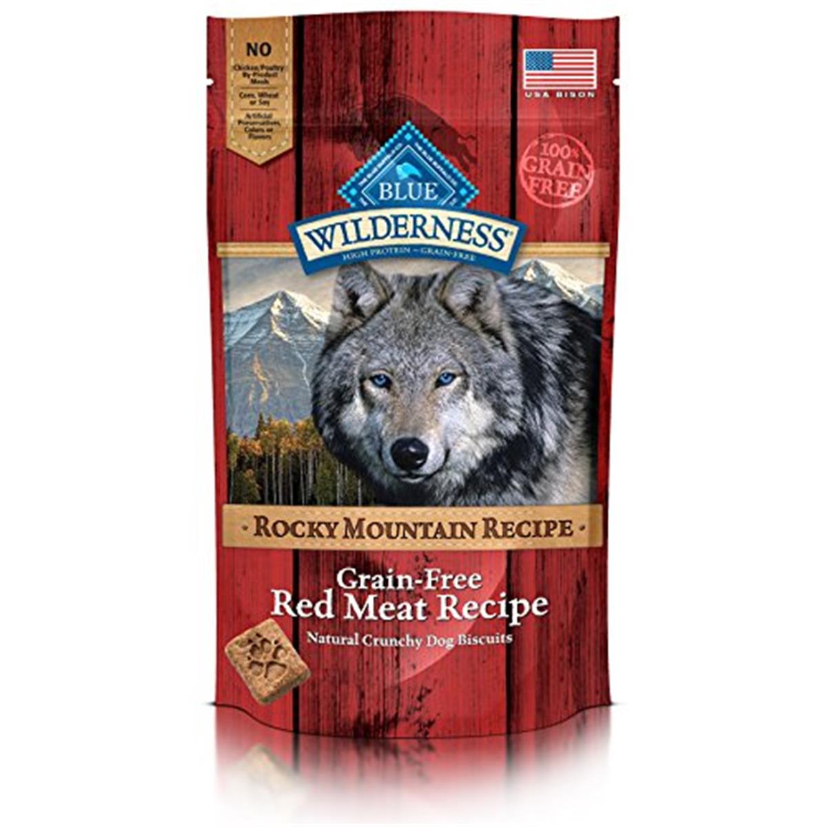 Bb11659 Wilderness Rocky Mountain Recipe Trail Treats Red Meat Dog Food Biscuits, 8 Oz